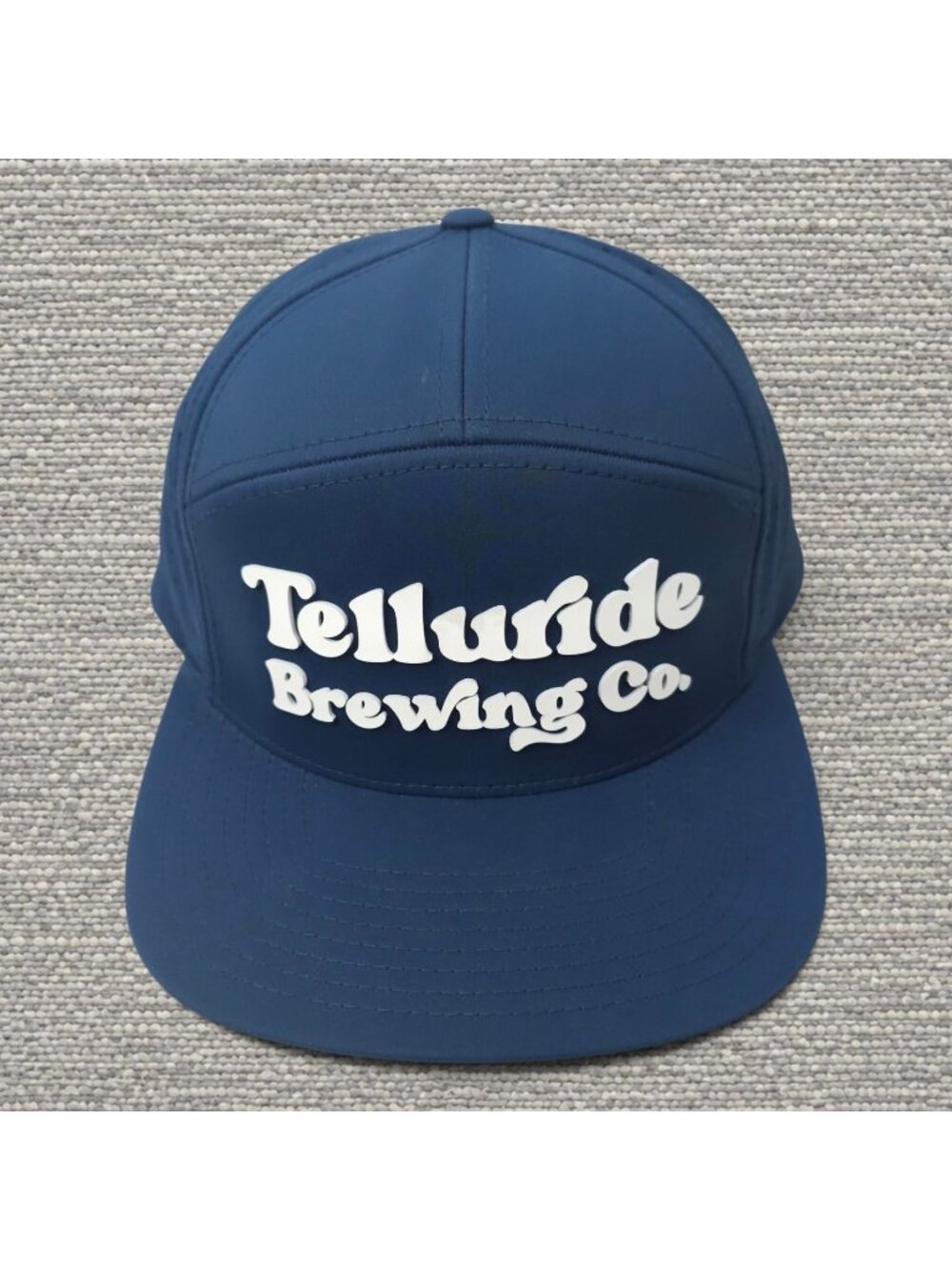 Telluride Brewing Navy Blue Snapback Hat Perforated Cap Outdoor Richardson NWOT